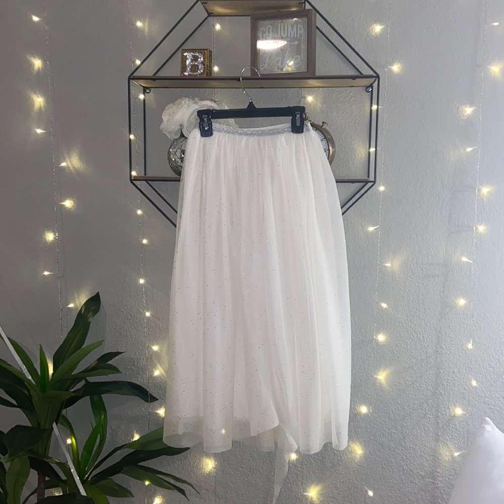 Long sparkly skirt